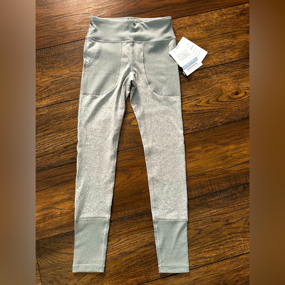 Kids Gray Leggings- Athleta Girl- Medium 8-10